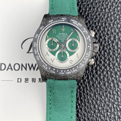 홍콩명품 [로렉스]남성용 데이토나 DIW 포지드카본 커스텀 40미리 크로노그래프 오토매틱 Cal.4130 무브먼트 그린 다이얼 rol5650  