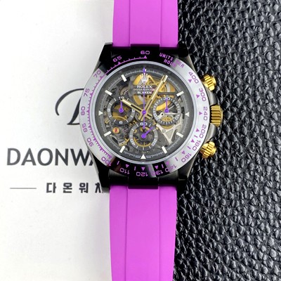 홍콩명품 [로렉스]남성용 하이엔드 데이토나 세라믹 베젤 40mm 크로노그래프 오토매틱 Cal.4130 무브먼트 스켈레톤 다이얼 rol5661  