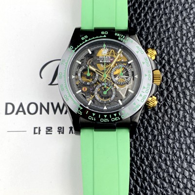 홍콩명품 [로렉스]남성용 하이엔드 데이토나 세라믹 베젤 40mm 크로노그래프 오토매틱 Cal.4130 무브먼트 스켈레톤 다이얼 rol5662  