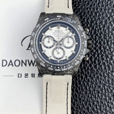 홍콩명품 [로렉스]남성용 데이토나 DIW 포지드카본 커스텀 40미리 크로노그래프 오토매틱 Cal.4130 무브먼트 화이트 다이얼 rol5652  