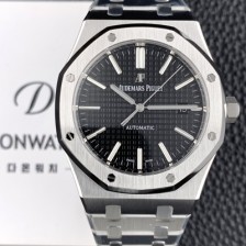 홍콩명품 [오데마피게] 남성용 하이엔드 로얄오크 15400ST.OO.1220ST.01 오토매틱 Cal.3120타입 41mm 블랙 와플 다이얼 AUD4234  
