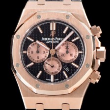 홍콩명품 [오데마피게] 남성용 NEW 로얄오크 26320OR.OO.1220OR.01 18K 로즈골드 41mm 사이즈 드레스 워치!! 크로노그래프 블랙 와플 다이얼 브레이슬릿 신형 ETA 7750B-2 오토매틱 무브먼트 AUD0120  
