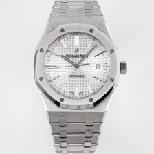 홍콩명품 [오데마피게] 남성용 하이엔드 로얄오크 15400ST.OO.1220ST.02 오토매틱 Cal.3120타입 41mm 실버 와플 다이얼 AUD4230  