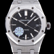홍콩명품 [오데마피게] 남성용 하이엔드 로얄오크 15450ST.OO.1256ST.02 JF사 블랙 와플 다이얼 오토매틱 무브먼트 AUD0211  