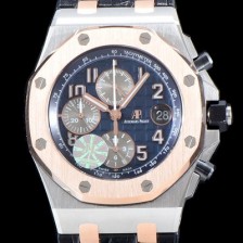 홍콩명품 [오데마피게] 남성용 로얄오크 오프쇼어 26471SR.OO.D101CR.01 18K로즈골드 투톤콤비 케이스 크로노그래프 네이비 3D와플 다이얼 오토매틱 무브먼트 AUD0104  