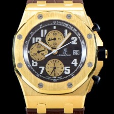 홍콩명품 [오데마피게] 남성용 VIP타입!!로얄오크 오프쇼어 26470BA.OO.1000BA.01 크로노그래프 18K 옐로우 골드 케이스 블랙 3D와플 다이얼 오토매틱 무브먼트 AUD0134  