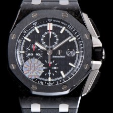 홍콩명품 [오데마피게] 남성용 NEW MOVT UP!! 로얄오크 오프쇼어 26400AU.OO.A002CA.01 포지드 카본 에디션 블랙 세라믹 베젤 크로노그래프 블랙 와플 다이얼 오토매틱 무브먼트 AUD0200  