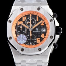 홍콩명품 [오데마피게] 남성용 로얄오크 오프쇼어 26170ST.OO.D101CR.01 볼케이노 크로노그래프 블랙 3D와플 다이얼 브레이슬릿 오토매틱 무브먼트 AUD0253  