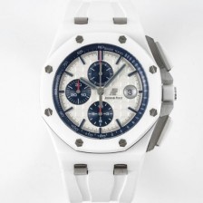 홍콩명품 [오데마피게] 남성용 로얄오크 오프쇼어 26400IO.OO.A004CA.01 리얼세라믹 화이트 와플 다이얼 화이트 러버 스트랩 오토매틱 무브먼트 AUD0203  