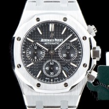 홍콩명품 [오데마피게] 남성용 신상 업데이트! 로얄오크 오프쇼어 26320ST.OO.1220ST.01 크로노그래프 블랙 와플 다이얼 브레이슬릿 오토매틱 무브먼트 AUD0202  