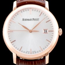 홍콩명품 [오데마피게] 남성용 최신버전 업그레이드형!! 줄스 오데마 15170OR.OO.A088CR.01 클래식 데이트 신제품 18K 로즈골드 케이스 화이트 실버 다이얼 셀프와인딩 무브먼트 AUD0130  