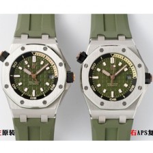 홍콩명품 [오데마피게] 남성용 하이엔드 로얄오크 오프쇼어 다이버 15720ST.OO.A052CA.01 오토매틱 Cal.4308타입 42mm 그린 다이얼 aud6576  