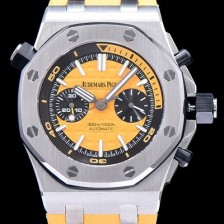 홍콩명품 [오데마피게] 남성용 로얄오크 오프쇼어 크로노그래프 옐로 다이얼 오토매틱 무브먼트 AUD0454  