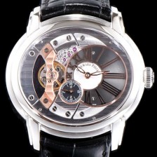 홍콩명품 [오데마피게] 남성용 밀레어리 최신형 업그레이드 모델 15350ST.OO.D002CR.01 칼리버 4101 실버 스켈레톤 다이얼 오토매틱 무브먼트 AUD0105  