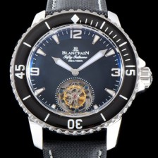 홍콩명품 [블랑팡] 남성용 피프티 패던스 스켈레톤 뚜르비용!! 고급스러운 18k화이트골드 케이스 블랙&스켈레톤 다이얼 아시안 투어빌론 탑재 무브먼 BLA4254  