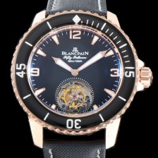 홍콩명품 [블랑팡] 남성용 피프티 패던스 스켈레톤 뚜르비용!! 고급스러운 18k로즈골드 케이스 블랙&스켈레톤 다이얼 아시안 투어빌론 탑재 무브먼 BLA4250  