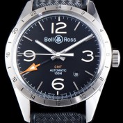 홍콩명품 [벨엔로즈] 남성용 빈티지 BRV123-BL-GMT/SRB GMT 신형 모델 블랙 다이얼 스위스 ETA 2836-2오토매틱 무브먼트 BEL4231  