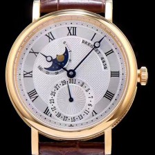 홍콩명품 [브레게] 남성용 클레식 워치 18k 옐로골드 케이스 문페이즈 화이트 텍스쳐 다이얼 오토매틱 무브먼트 BRG4215  