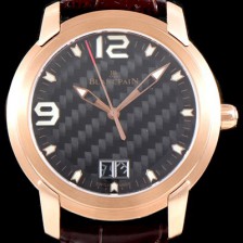 홍콩명품 [블랑팡] 남성용 L-에볼루션 R10-1103-53B 그랑데 빅데이트 타입 UP!! 고급스러운 18K로즈골드 케이스 블랙 텍스쳐드 다이얼 Cal.6950 오토매틱 무브먼트 BLA4202  