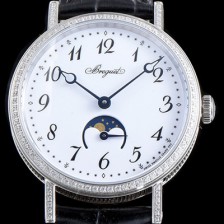 홍콩명품 [브레게] 남성용 클래식 문페이즈 다이아몬드 화이트다이얼 BRG4201  