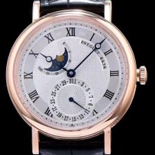 홍콩명품 [브레게] 남성용 클레식 워치 18k 로즈골드 케이스 문페이즈 화이트 텍스쳐 다이얼 오토매틱 무브먼트 BRG4210  