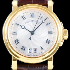 홍콩명품 [브레게] 남성용 마린 컬렉션 5817BA/12/9V8 빅데이트 UP!! 18K 옐로우 골드 케이스 화이트 물결무늬 다이얼 Cal.517GG HG 오토매틱 무브먼트 BRG0429  