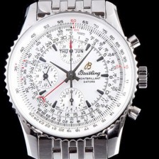 홍콩명품 [브라이틀링] 남성용 네비타이머 몽블리앙 다토라 46mm 크로노그래프 화이트 다이얼 오토매틱 무브먼트 BRE40214  