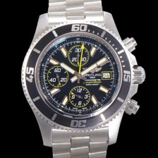 홍콩명품 [브라이틀링] 남성용 에어로마린 슈퍼오션 어비스 크로노그래프 오토매틱 Eta7750-2 타입 44mm 메탈시계 블랙다이얼 bre4985  