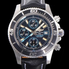 홍콩명품 [브라이틀링] 남성용 에어로마린 슈퍼오션 어비스 크로노그래프 오토매틱 Eta7750-2 타입 44mm 가죽줄 블랙다이얼 bre8927  