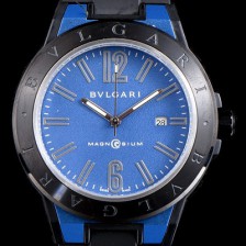 홍콩명품 [불가리] 남성용 신상품 업데이트!! 디아고노 102364 DG41C3SMCVD 마그네슘 PVD 블루 다이얼 쿼츠 무브먼트 BVL4250  