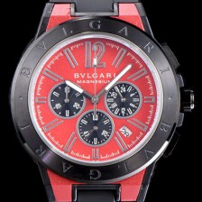 홍콩명품 [불가리] 남성용 신상품 업데이트!! 디아고노 102308 DG42C9SMCVDCH 크로노그래프 마그네슘 PVD 레드 다이얼 쿼츠 무브먼트 BVL4251  