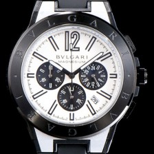 홍콩명품 [불가리] 남성용 신상품 업데이트!! 디아고노 102305 DG42WSMCVDCH 크로노그래프 마그네슘 PVD 화이트 다이얼 쿼츠 무브먼트 BVL4255  