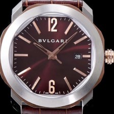 홍콩명품 [불가리] 남성용 옥토 102702 워치 18k 로즈 골드 브라운 다이얼 오토매틱 무브먼트 BVL4201  