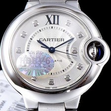 홍콩명품 [까르띠에] 남성용 남녀 베스트모델!!발롱블루 드 까르띠에 WE902075 다이아몬드 인덱스 화이트 실버 썬더스트 브레이슬릿 다이얼 오토매틱 무브먼트 CAR0002  