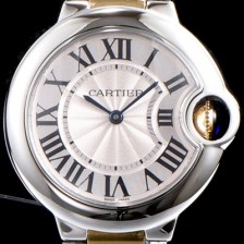 홍콩명품 [까르띠에] 남성용 발롱블루 드 까르띠에 W69008Z3 28-33-36mm 사이즈 18k 옐로골드 투톤 콤비 화이트 실버 썬더스트 다이얼 브레이슬릿 스위스 정품 쿼츠 무브먼트 CAR0020  