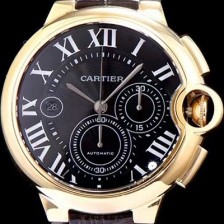 홍콩명품 [까르띠에] 남성용 발롱블루 드 까르띠에 W6920007 18k 옐로골드 화이트 텍스쳐드 다이얼 크로노그래프 오토매틱 무브먼트 CAR0114  