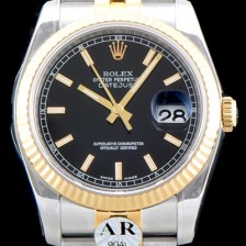 홍콩명품 [로렉스] 남성용 데이져스트 116231 고급스러운 18K 옐로우골드 투톤콤비 블랙 다이얼 오토매틱 무브먼트 ROL0540  