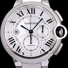 홍콩명품 [까르띠에] 남성용 발롱블루 드 까르띠에 WE902001화이트 다이얼 크로노그래프 업버전 7750-2 오토매틱 무브먼트 CAR0132  