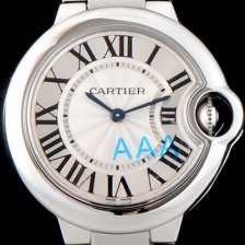 홍콩명품 [까르띠에] 남성용 발롱블루 드 까르띠에 W6920084 28-33-36mm 사이즈 화이트 실버 썬더스트 다이얼 브레이슬릿 스위스 정품 쿼츠 무브먼트 CAR0023  