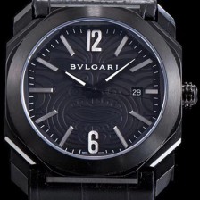 홍콩명품 [불가리] 남성용 옥토 베스트에디션 올 블랙 마오리 타투 패턴 다이얼 오토매틱 무브먼트 BVL4306  