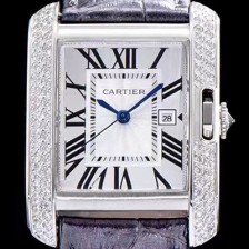 홍콩명품 [까르띠에] 남성용 탱크 화이트 다이얼 쿼츠 무브먼트 CAR0053  