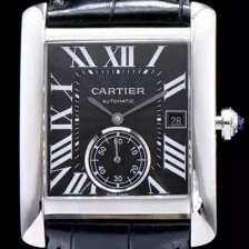 홍콩명품 [까르띠에] 남성용 탱크 블랙 다이얼 오토매틱 무브먼트 CAR0013  
