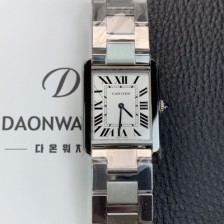 홍콩명품 [까르띠에] 남여공용 탱크 W5200014 로마인덱스 화이트 다이얼 쿼츠 무브먼트 CAR0503  