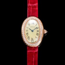 홍콩명품 [까르띠에] 여성용 베누아 WJBA0031 18K로즈골드 실버 다이얼 악어가죽줄 쿼츠 무브먼트 car69353  