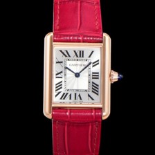 홍콩명품 [까르띠에] 여성용 탱크 W1529756 쥬얼 18K 로즈골드 화이트 실버 썬더스트 다이얼 쿼츠 무브먼트 car69351  