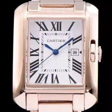 홍콩명품 [까르띠에] 남성용 탱크 화이트 다이얼 쿼츠 무브먼트 CAR0050  