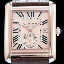 홍콩명품 [까르띠에] 남성용 탱크 로즈골드 다이얼 오토매틱 무브먼트 CAR0511  
