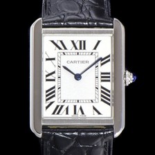 홍콩명품 [까르띠에] 남성용 신상 탱크 WSTA0028 화이트 다이얼 34.8mm 커플용 악어가죽 쿼츠 무브먼트 CAR0130  