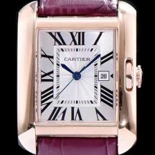 홍콩명품 [까르띠에] 남성용 탱크 화이트 다이얼 쿼츠 무브먼트 CAR0055  