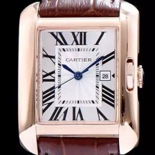 홍콩명품 [까르띠에] 남성용 탱크 W5310004 워치 18k 로즈골드 케이스 화이트 다이얼 스위스 정품 쿼츠 무브먼트 CAR0050  